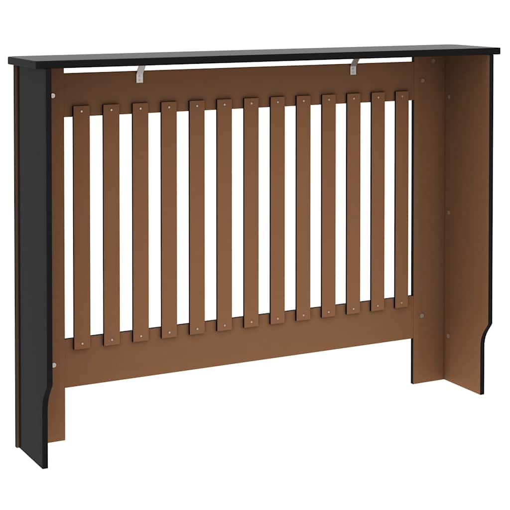 Pokrivač radijatora 2 pcs Crna 112 x 19 x 81,5 cm
