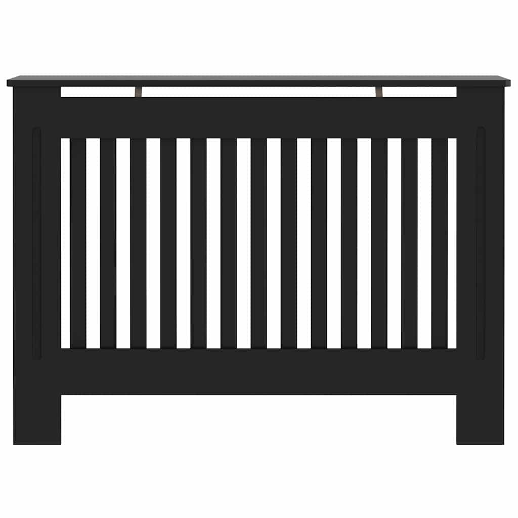 Pokrivač radijatora 2 pcs Crna 112 x 19 x 81,5 cm