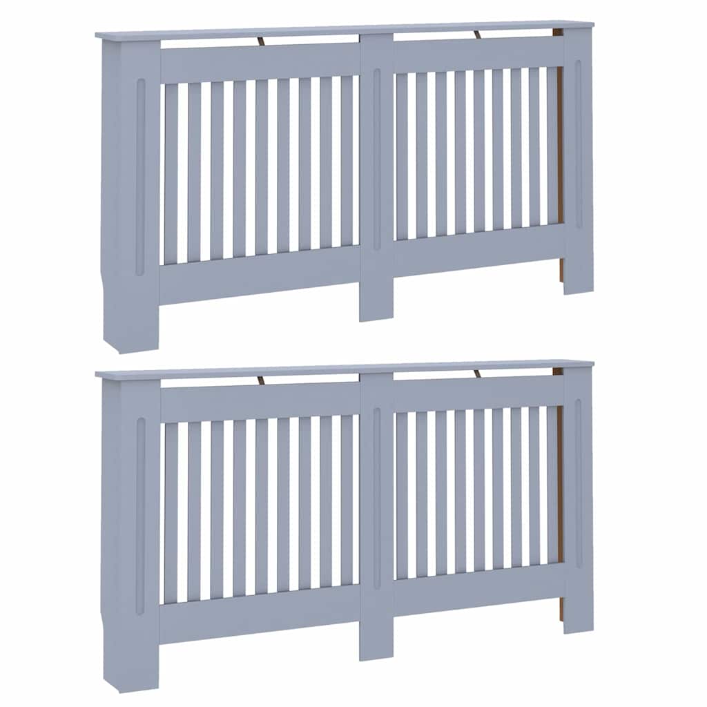 Pokrivač radijatora 2 pcs Siva 152 x 19 x 81,5 cm