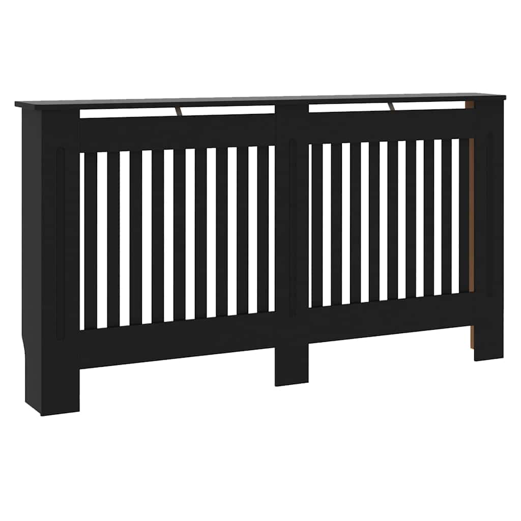 Pokrivač radijatora 2 pcs Crna 152 x 19 x 81,5 cm
