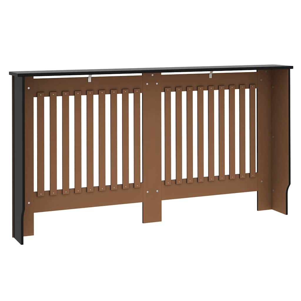 Pokrivač radijatora 2 pcs Crna 152 x 19 x 81,5 cm