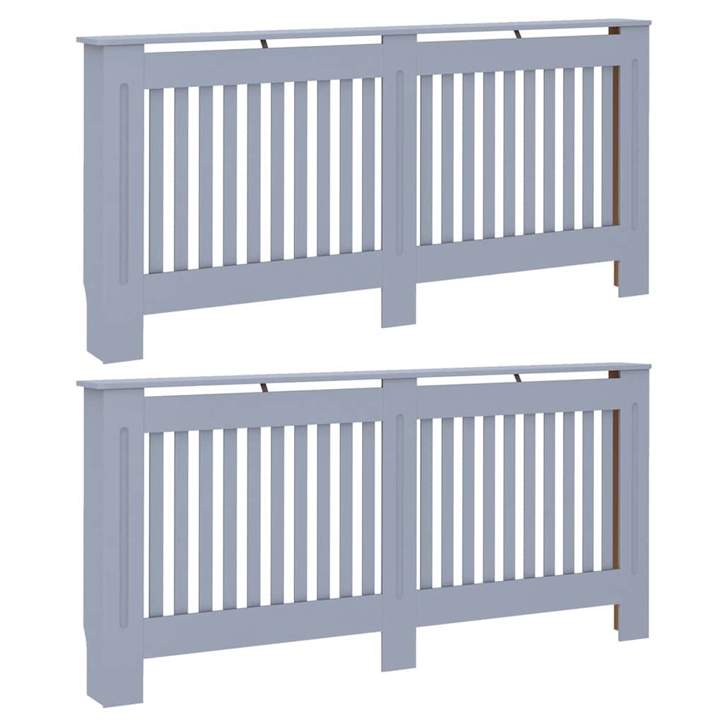 Pokrivač radijatora 2 pcs Siva 172 x 19 x 81,5cm