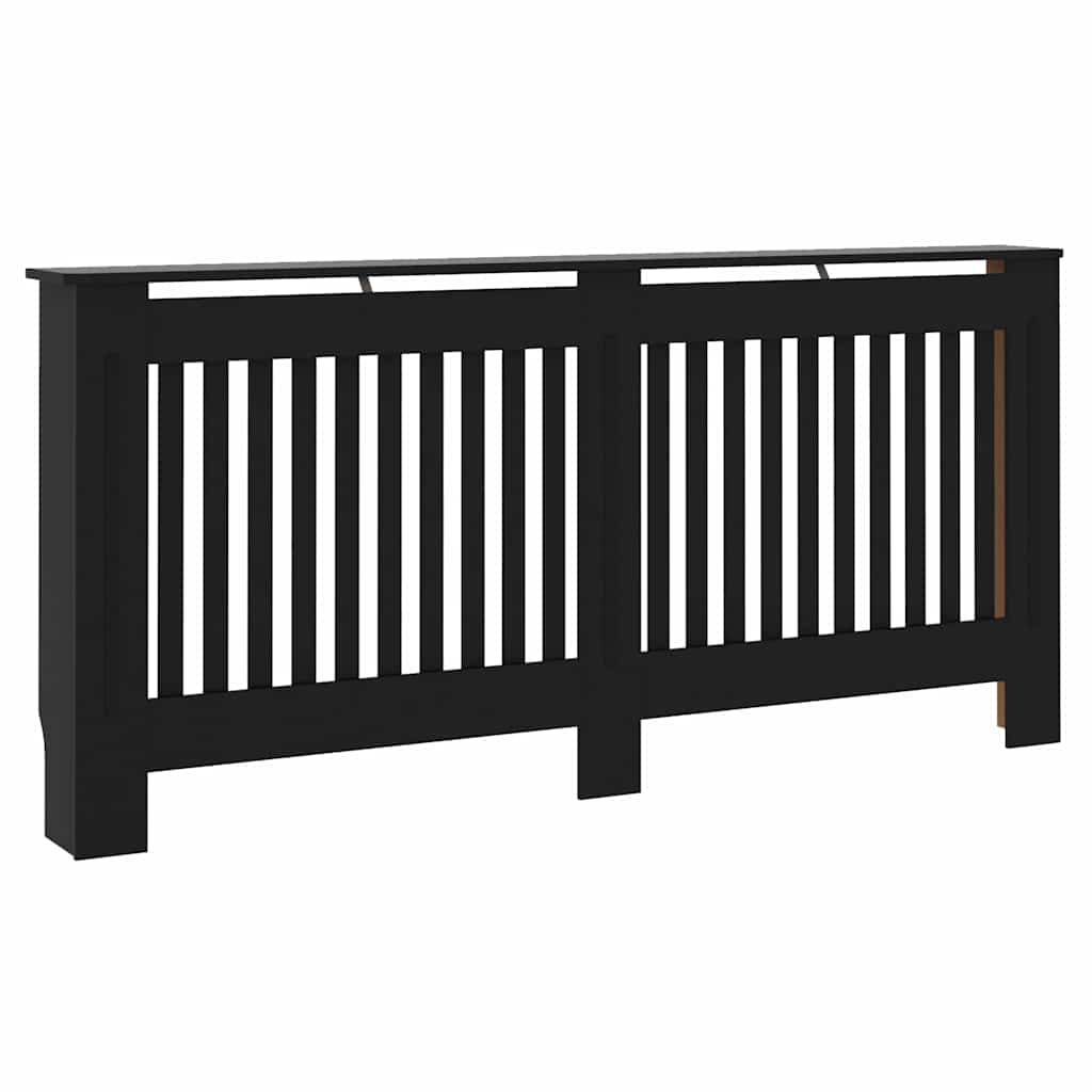 Pokrivač radijatora 2 pcs Crna 172 x 19 x 81,5 cm