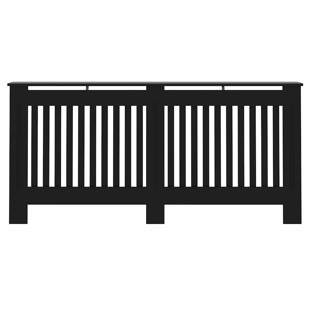 Pokrivač radijatora 2 pcs Crna 172 x 19 x 81,5 cm