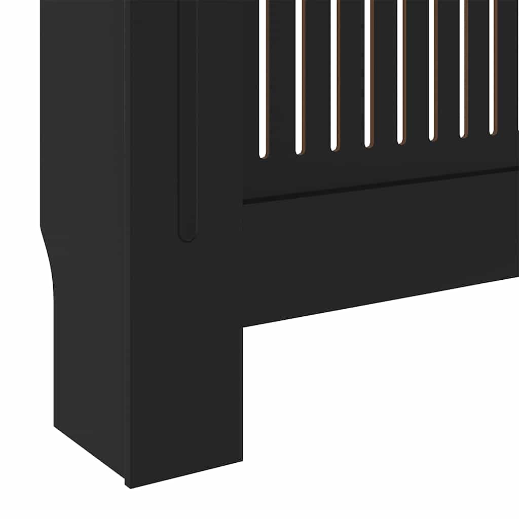 Pokrivač radijatora 2 pcs Crna 205 x 20,5 x 81,5 cm