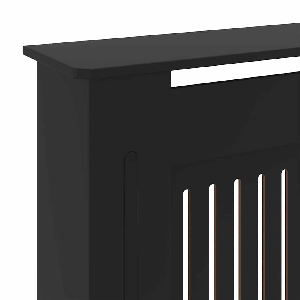 Pokrivač radijatora 2 pcs Crna 205 x 20,5 x 81,5 cm