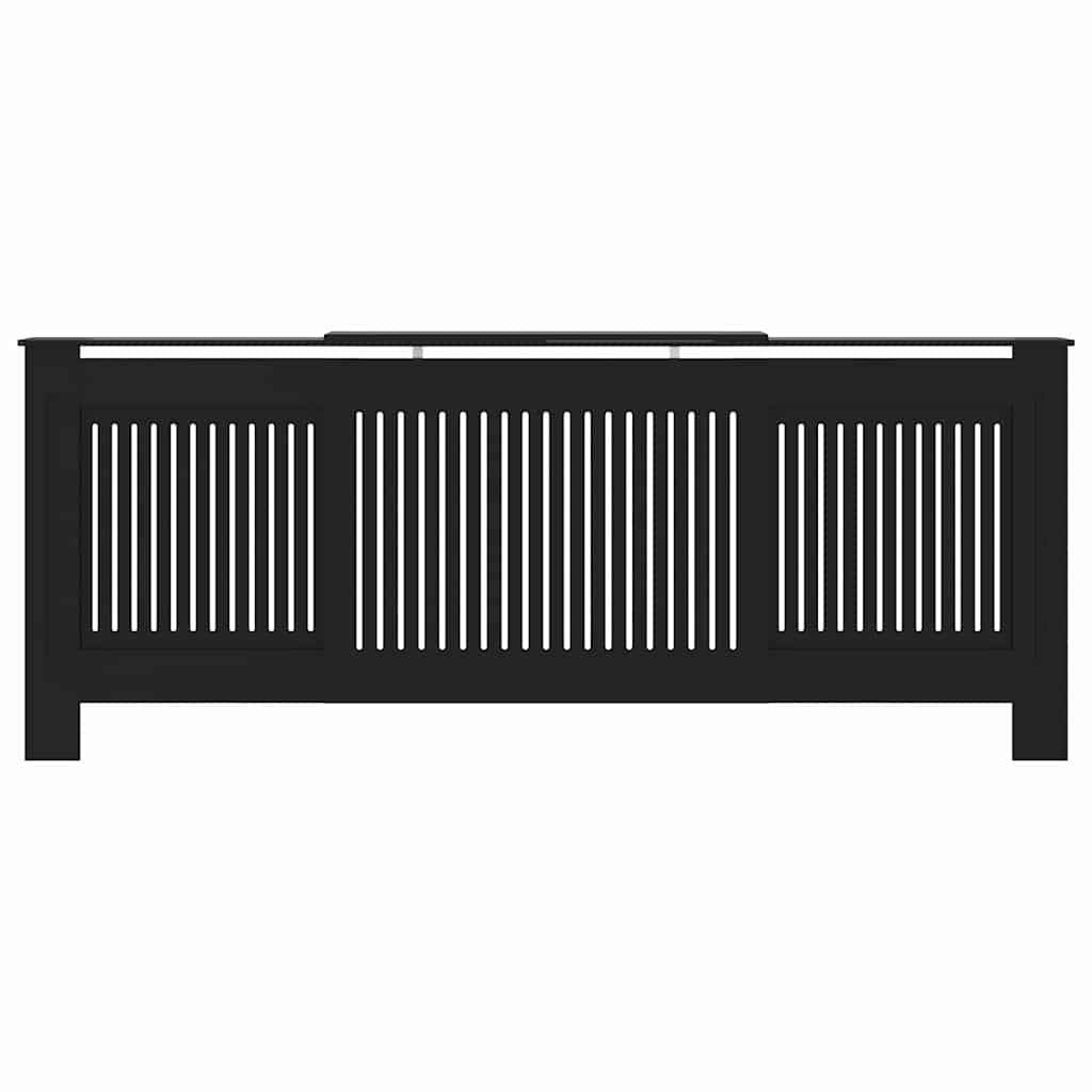 Pokrivač radijatora 2 pcs Crna 205 x 20,5 x 81,5 cm