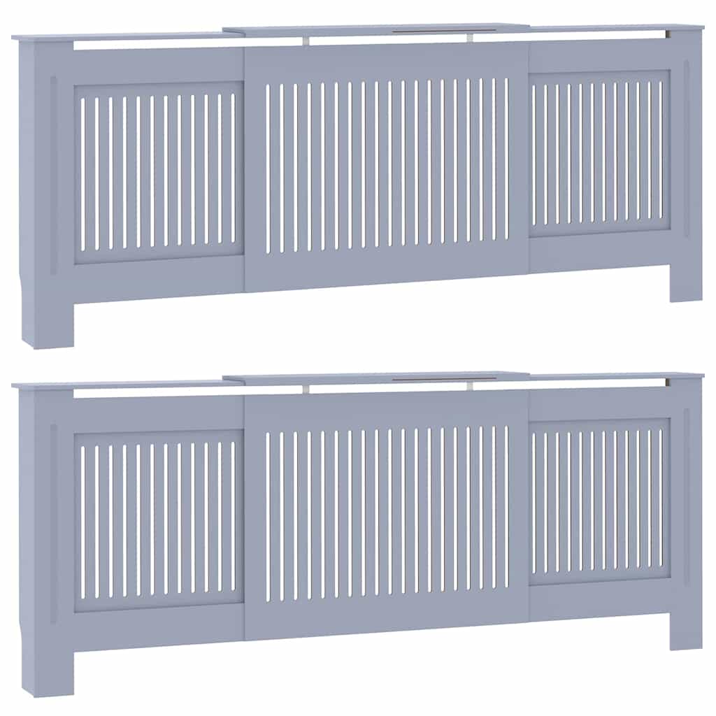 Pokrivač radijatora 2 pcs Siva 205 x 20,5 x 81,5 cm