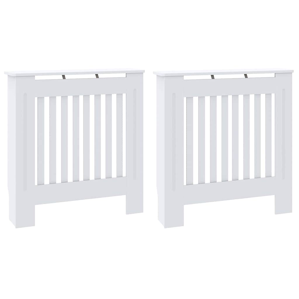 Pokrivač radijatora 2 pcs Bijelo 78 x 19 x 81,5 cm