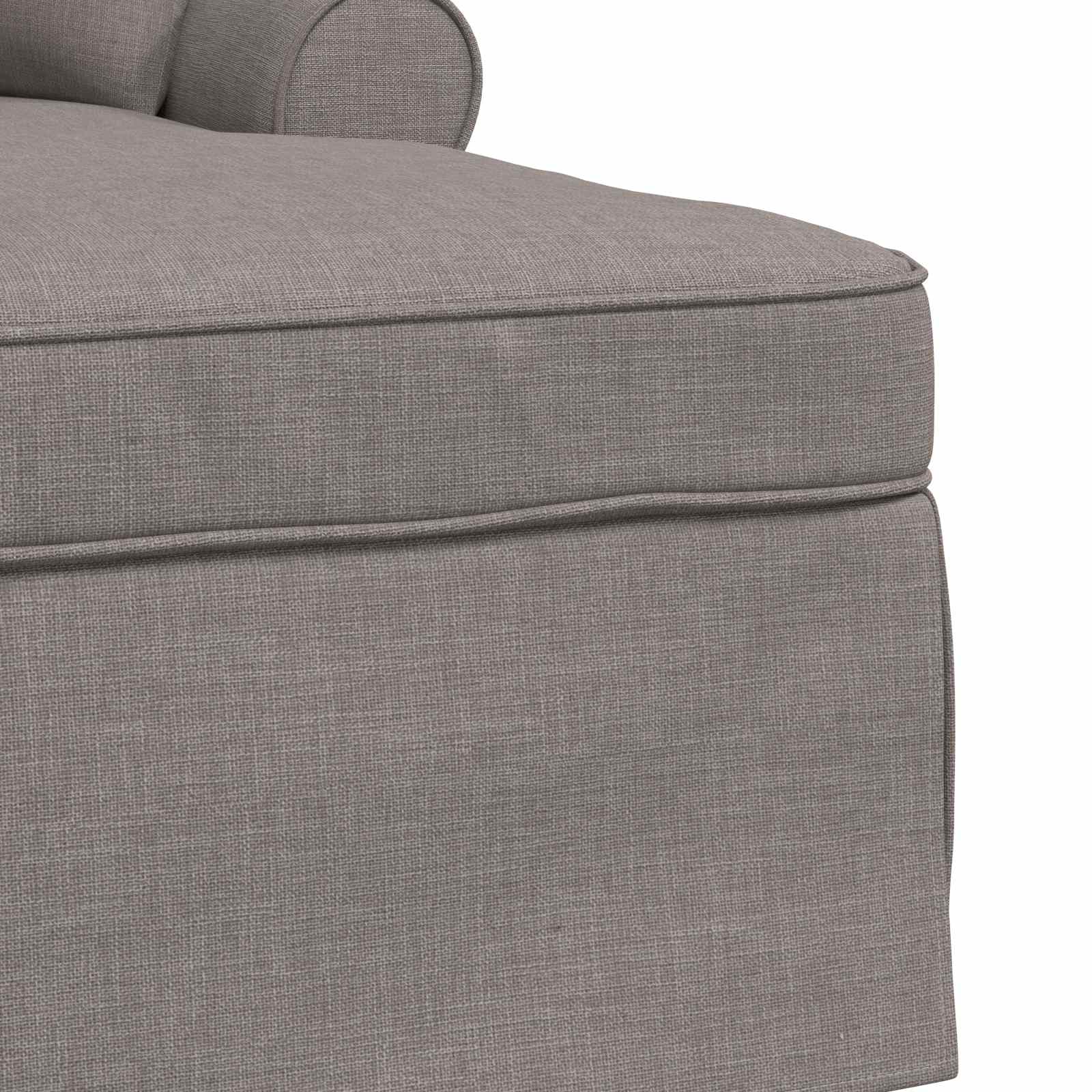 Ležaljka s suknjom s jastukom 3 pcs Sivo-smeđa tkanina