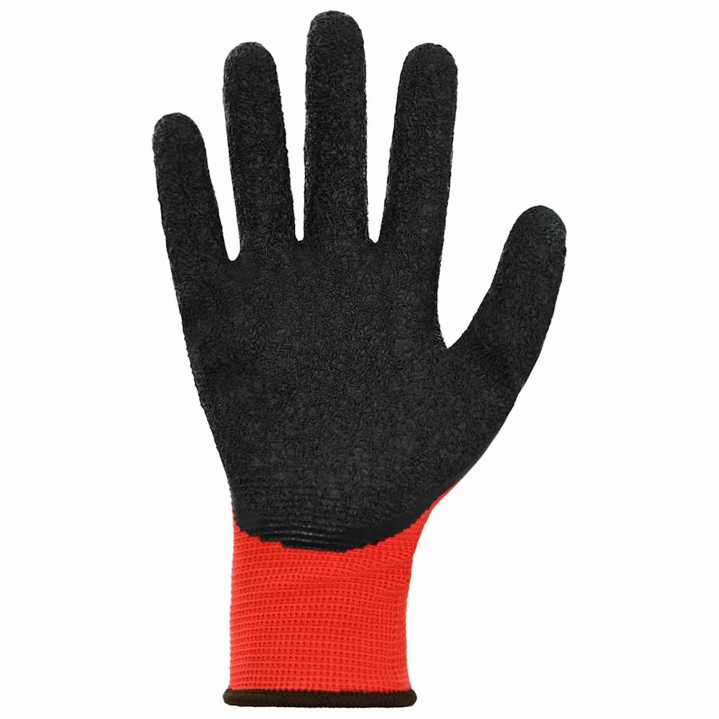 Rukavice za rad 12 pcs Crvena i Crna 8 / m Lateks premaz