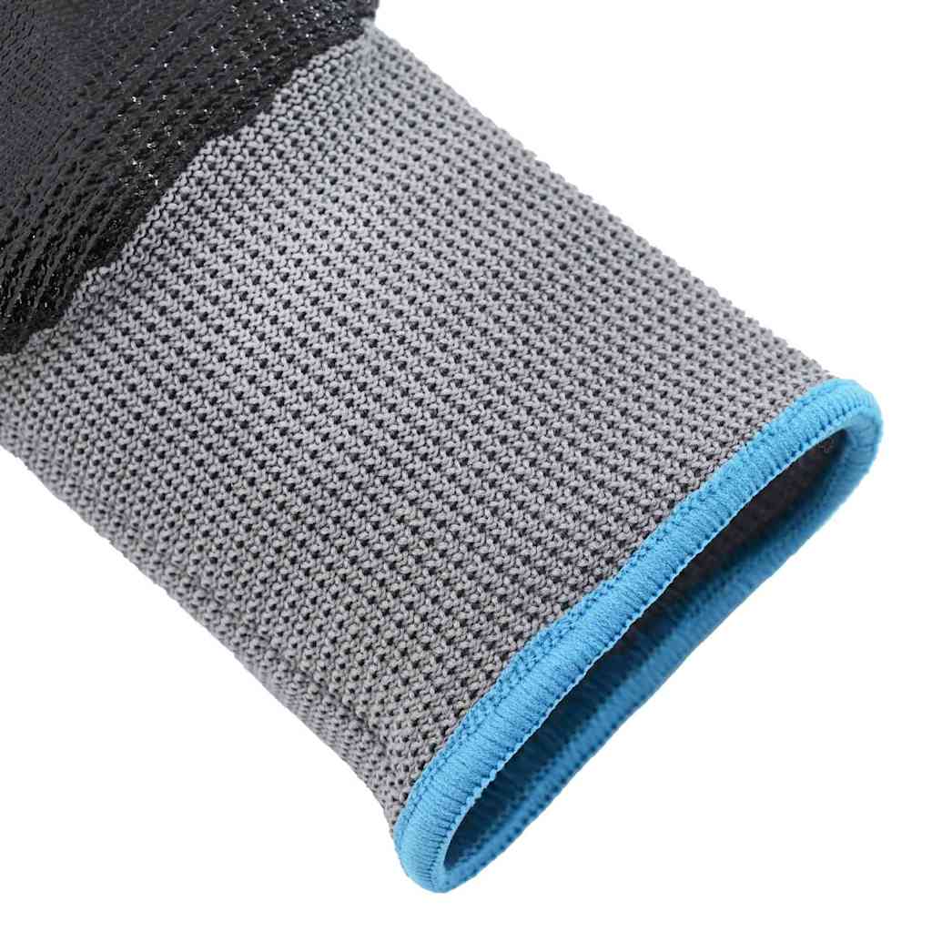 Rukavice za rad 12 pcs Siva i crna 9 / l Poliester