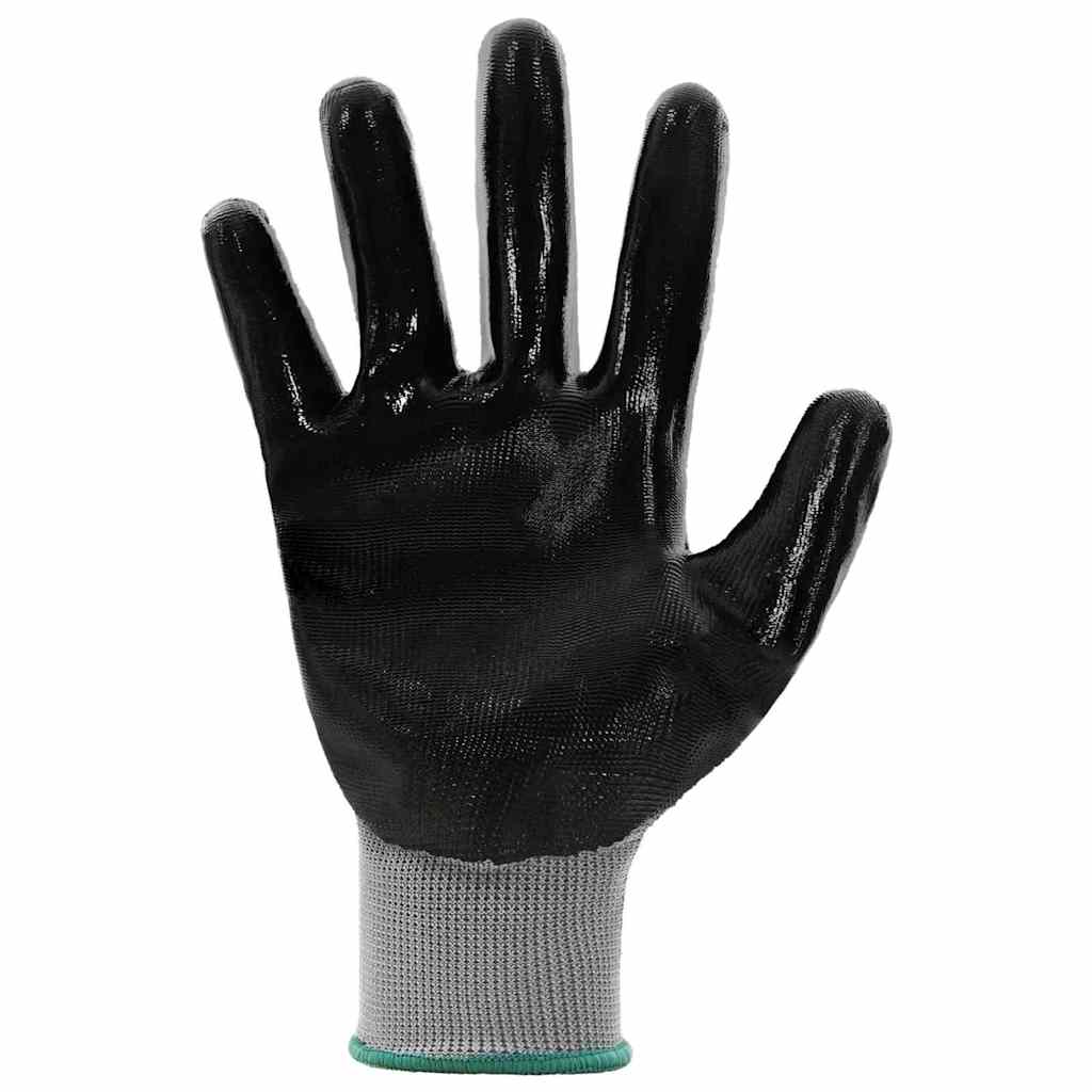 Rukavice za rad 24 pcs Siva i crna 11 / XXL Poliester