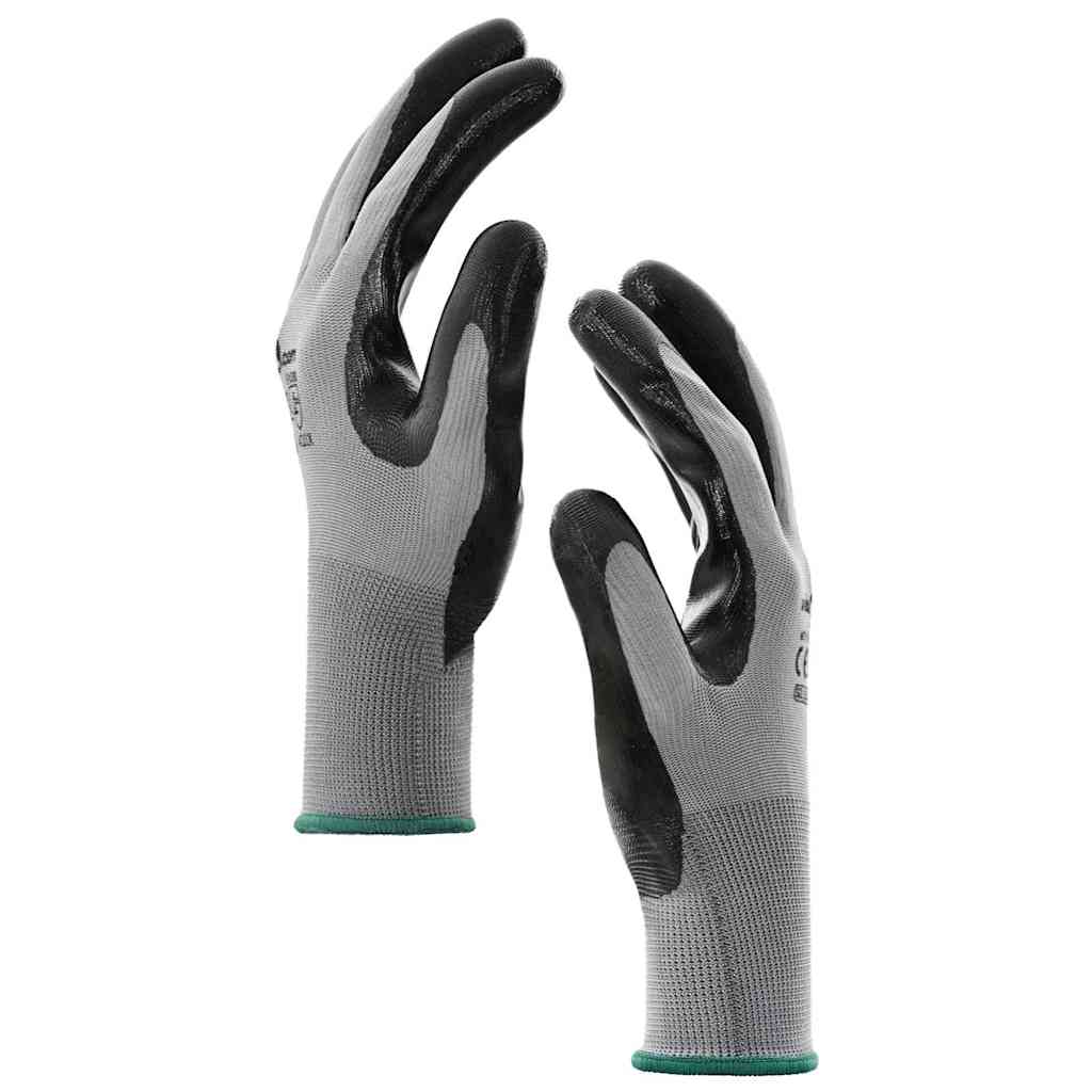 Rukavice za rad 24 pcs Siva i crna 11 / XXL Poliester