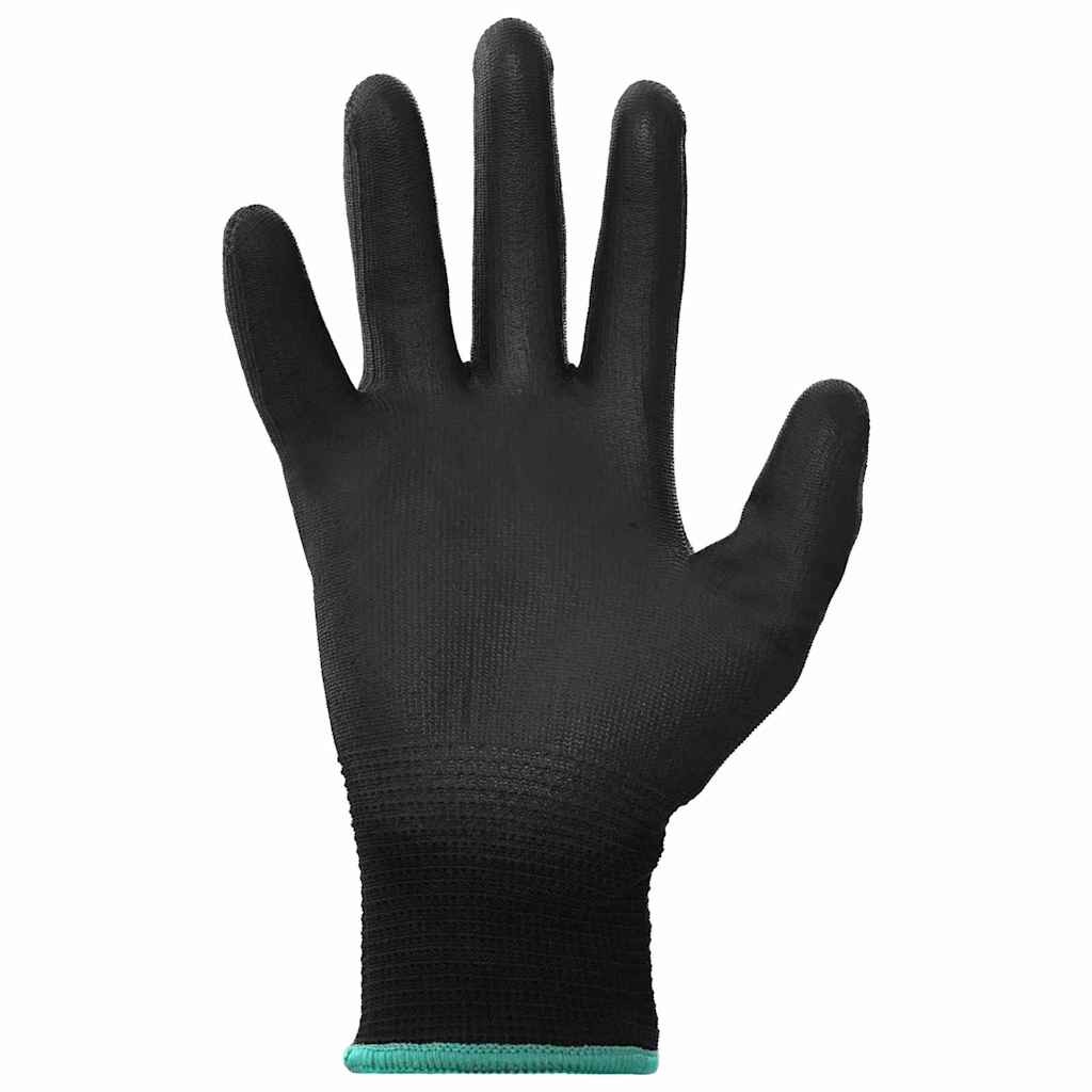 Rukavice za rad 24 pcs Crna 11 / XXL Poliester