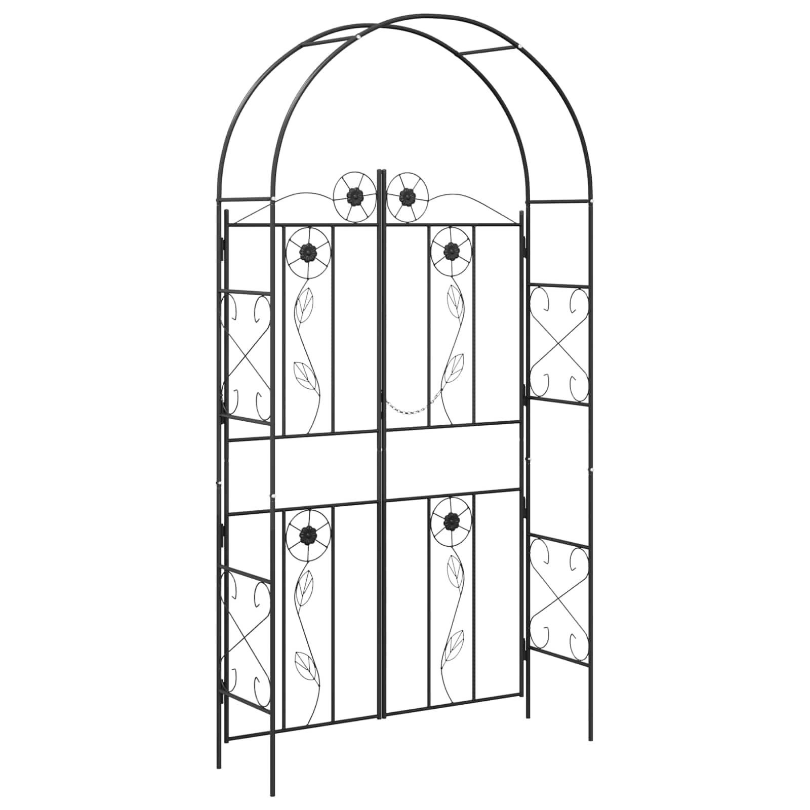 Vrtni Luk Jednobojno Crna 115 x 37 x 226 cm