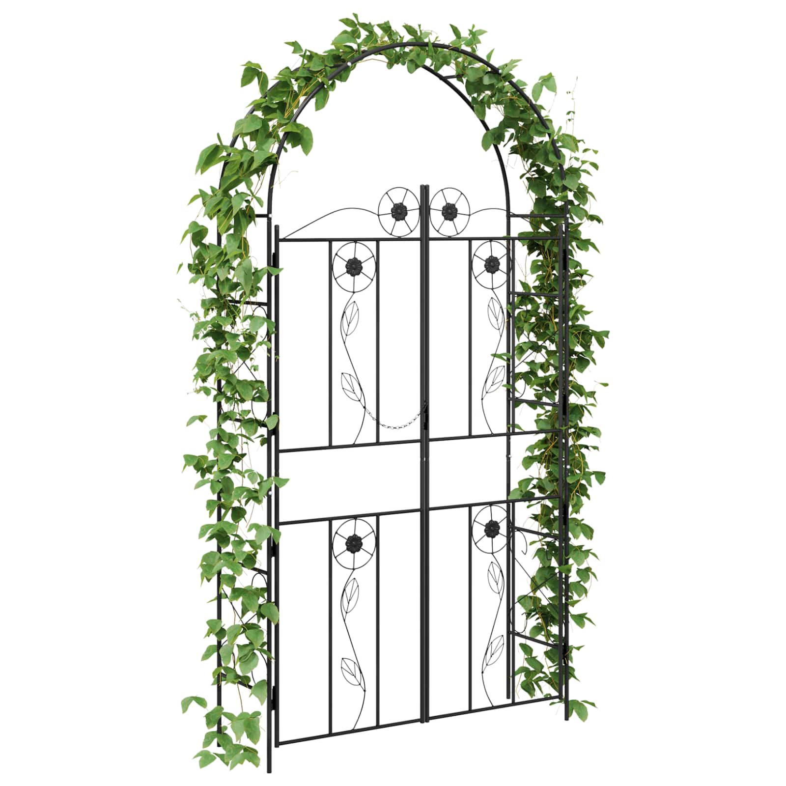 Vrtni Luk Jednobojno Crna 115 x 37 x 226 cm