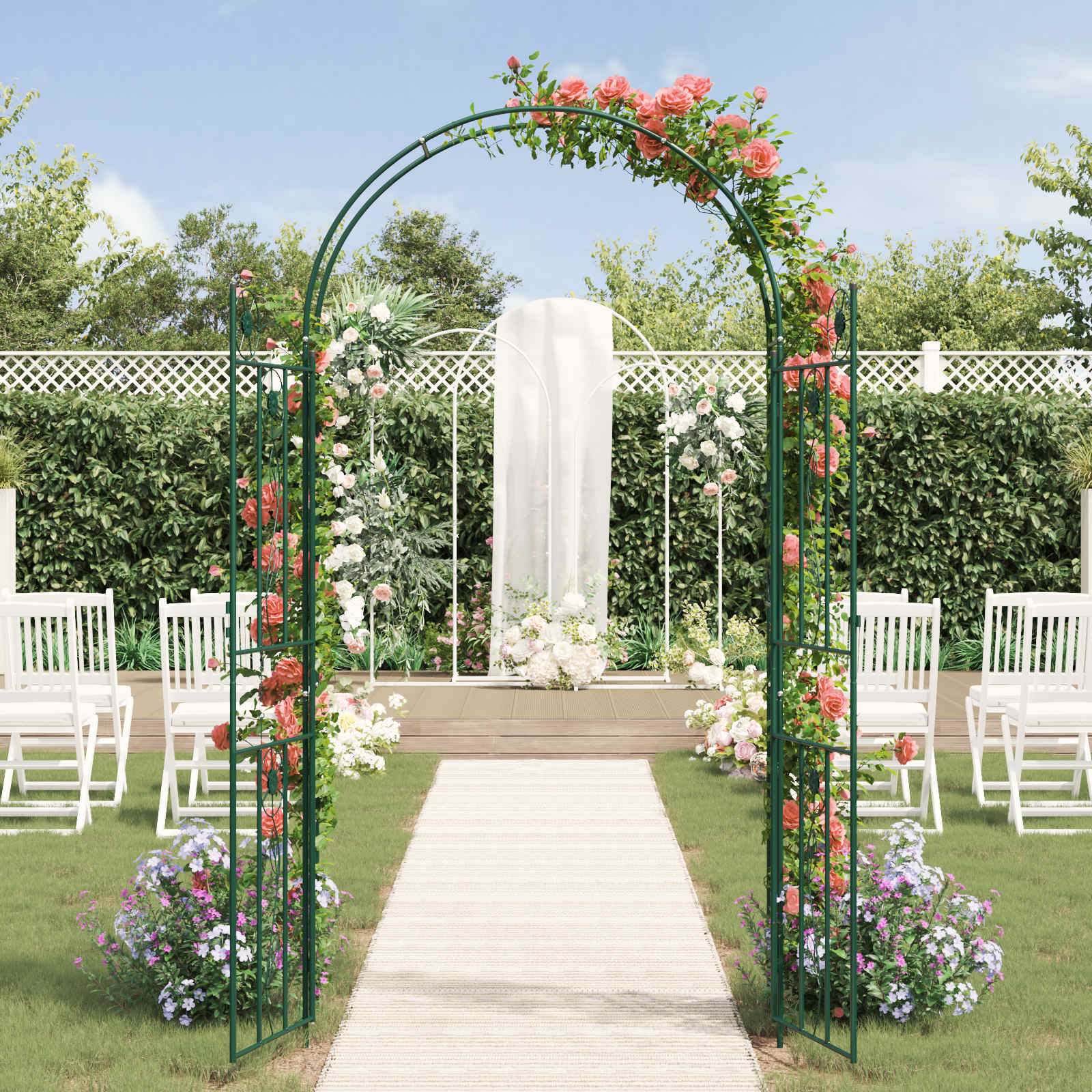 Vrtni Luk Jednobojno Zelena 115 x 37 x 226 cm