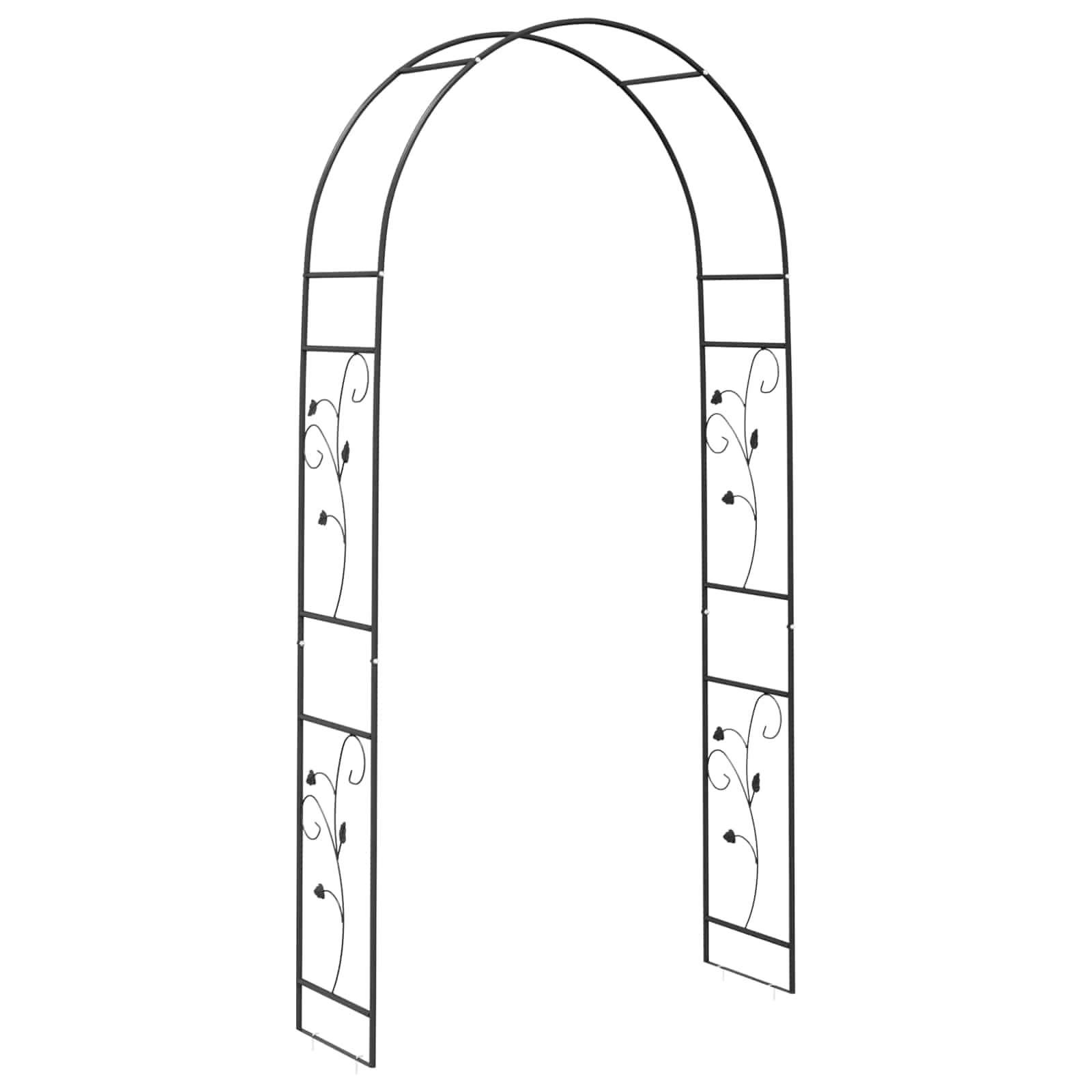 Vrtni Luk Cvjetni Crna 115 x 37 x 231 cm
