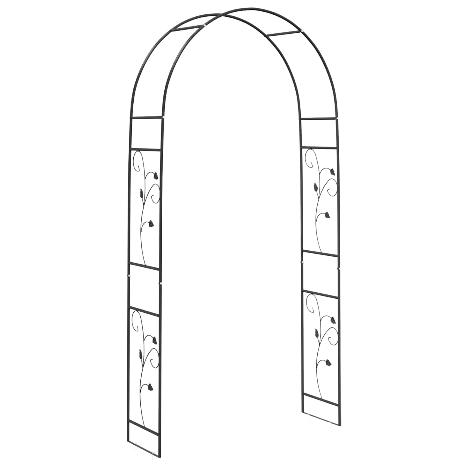 Vrtni Luk Cvjetni Crna 115 x 37 x 231 cm