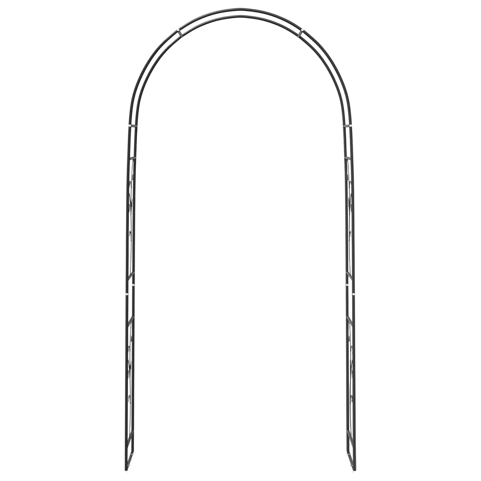 Vrtni Luk Cvjetni Crna 115 x 37 x 231 cm