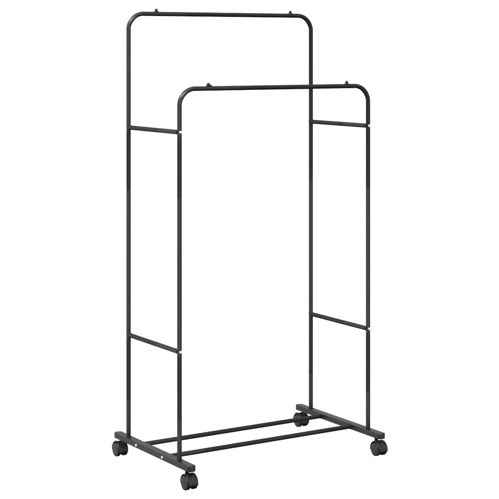 Stalak za odjeću Jednobojno Crna 80 x 53 x 156 cm