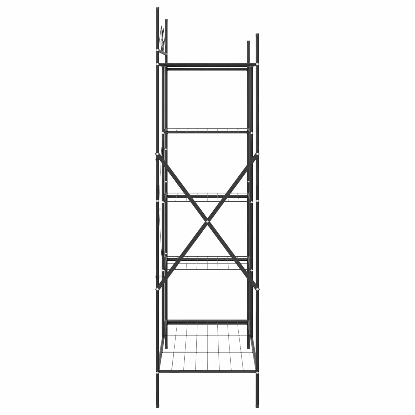 Otvoreni ormar s policom Crna 104,5 x 45 x 172 cm Čelik