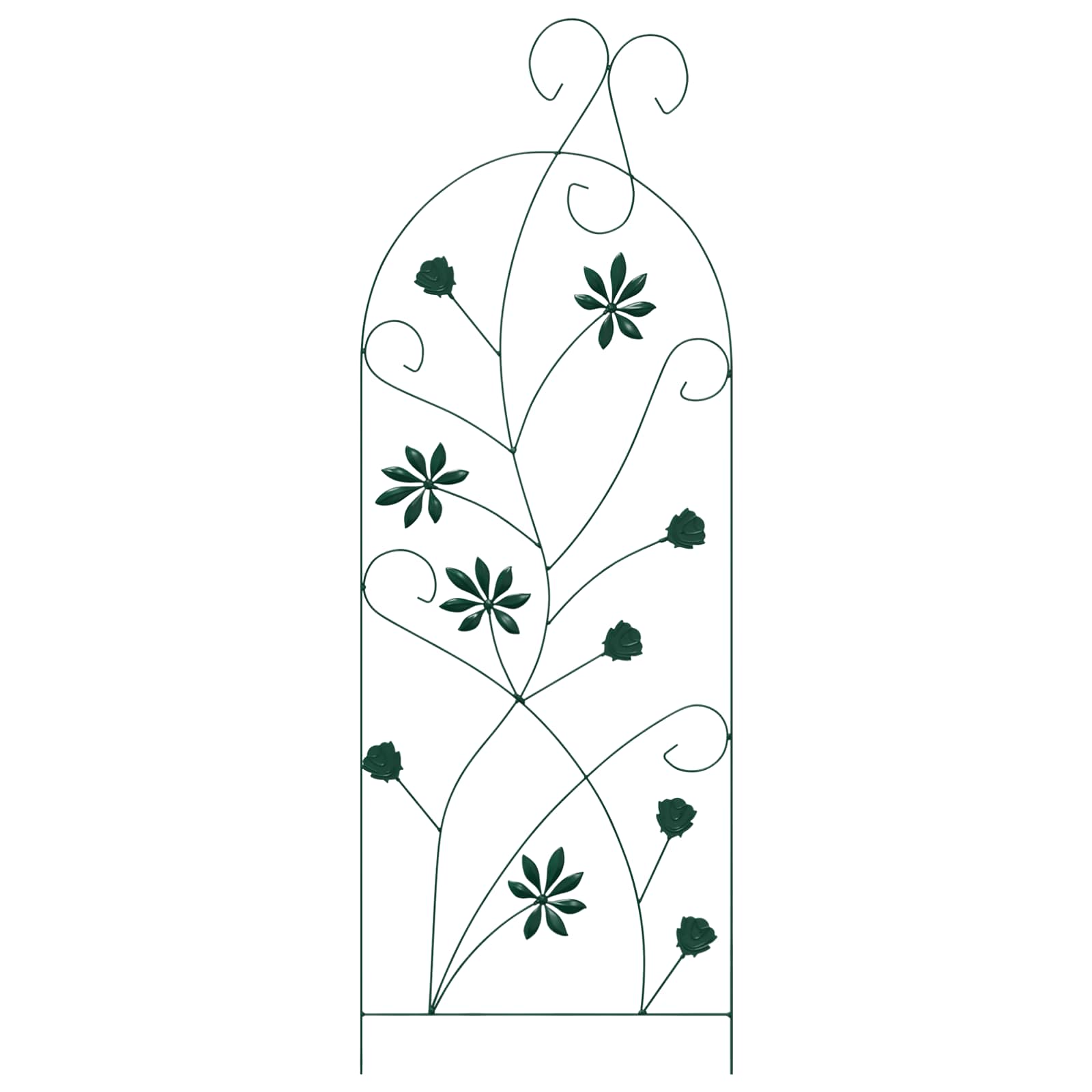 Vrtna Ograda 3 pcs Zelena 112 x 39,5 cm Čelik