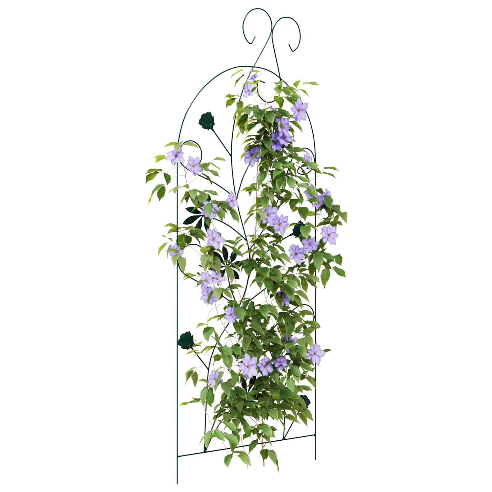 Vrtna Ograda 3 pcs Zelena 112 x 39,5 cm Čelik