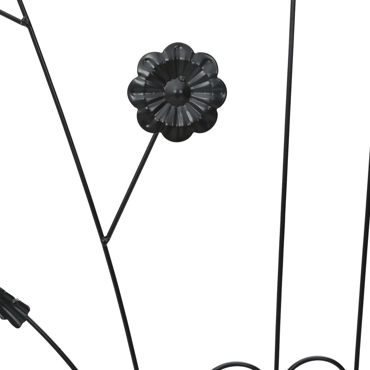 Vrtna Ograda 3 pcs Crna 110 x 40 cm Čelik