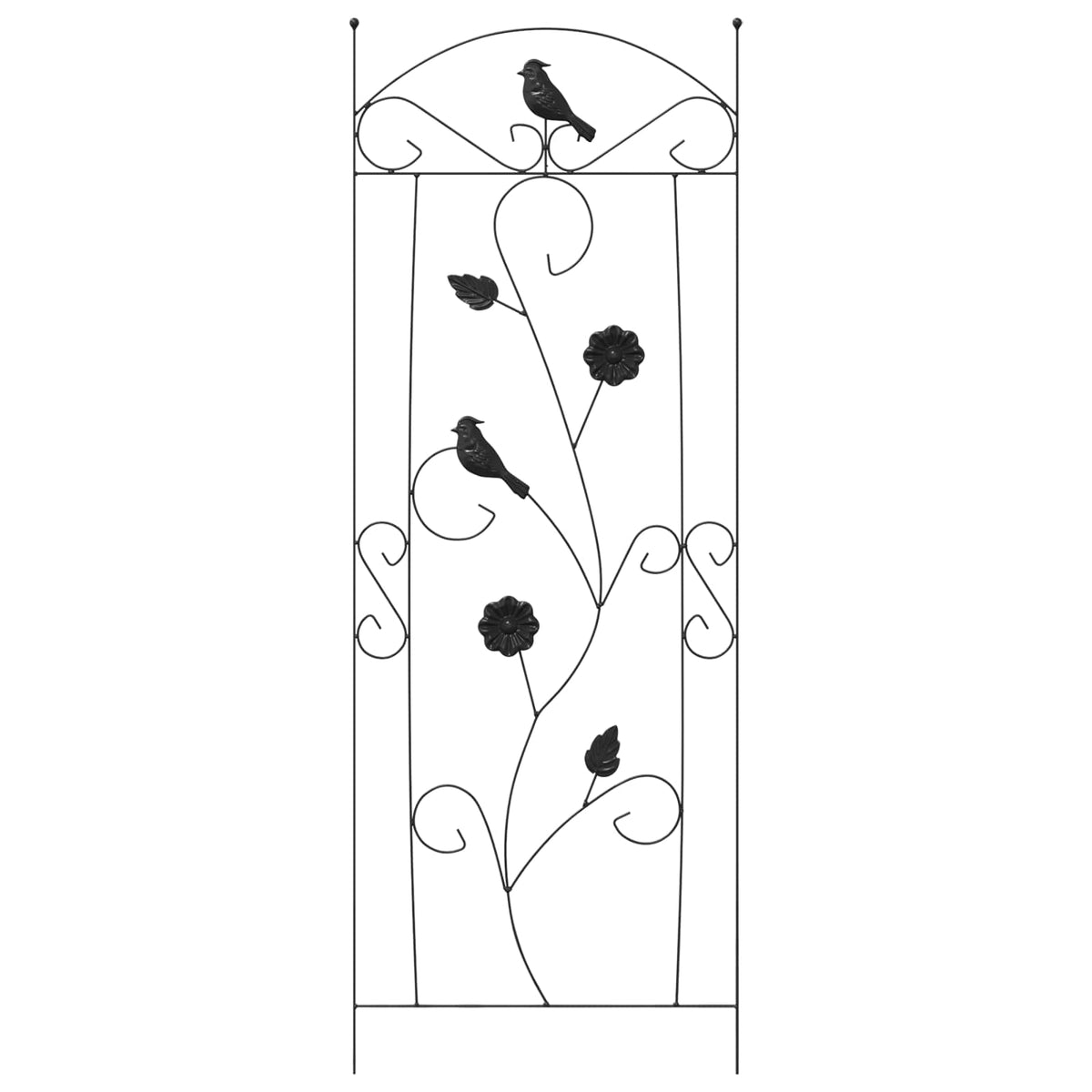 Vrtna Ograda 3 pcs Crna 110 x 40 cm Čelik