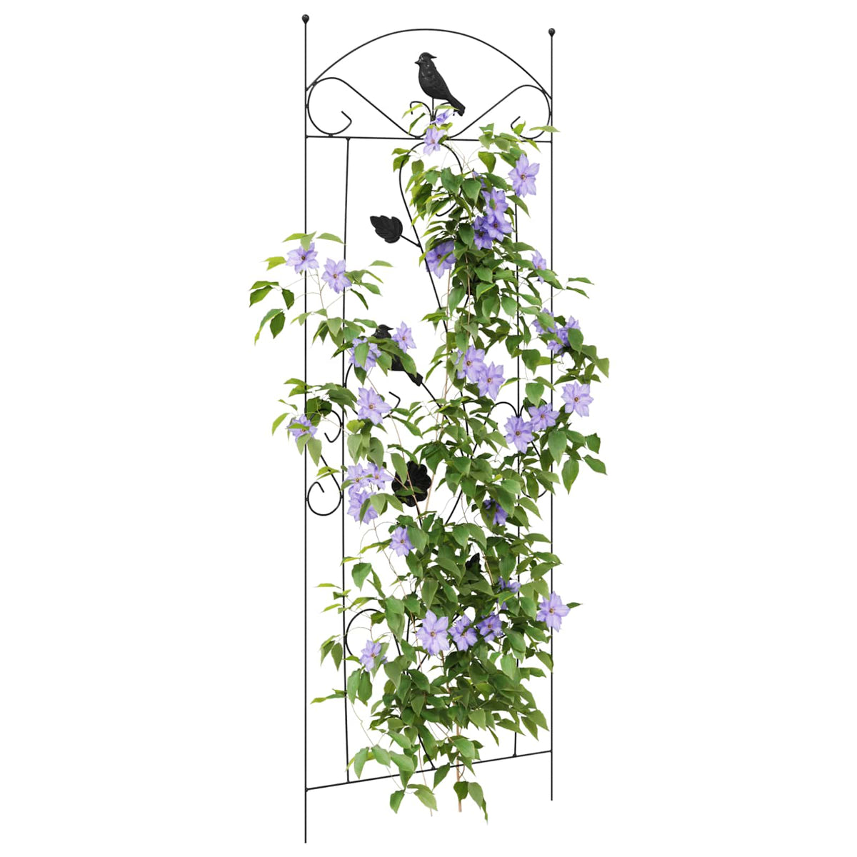 Vrtna Ograda 3 pcs Crna 110 x 40 cm Čelik