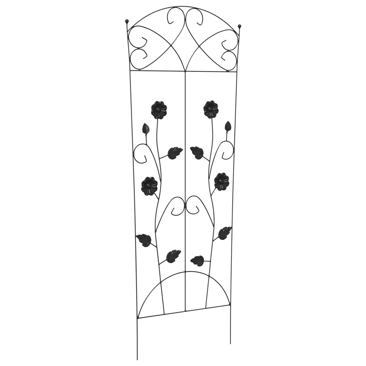 Vrtna Ograda 3 pcs Crna 110,5 x 42,5 cm Čelik