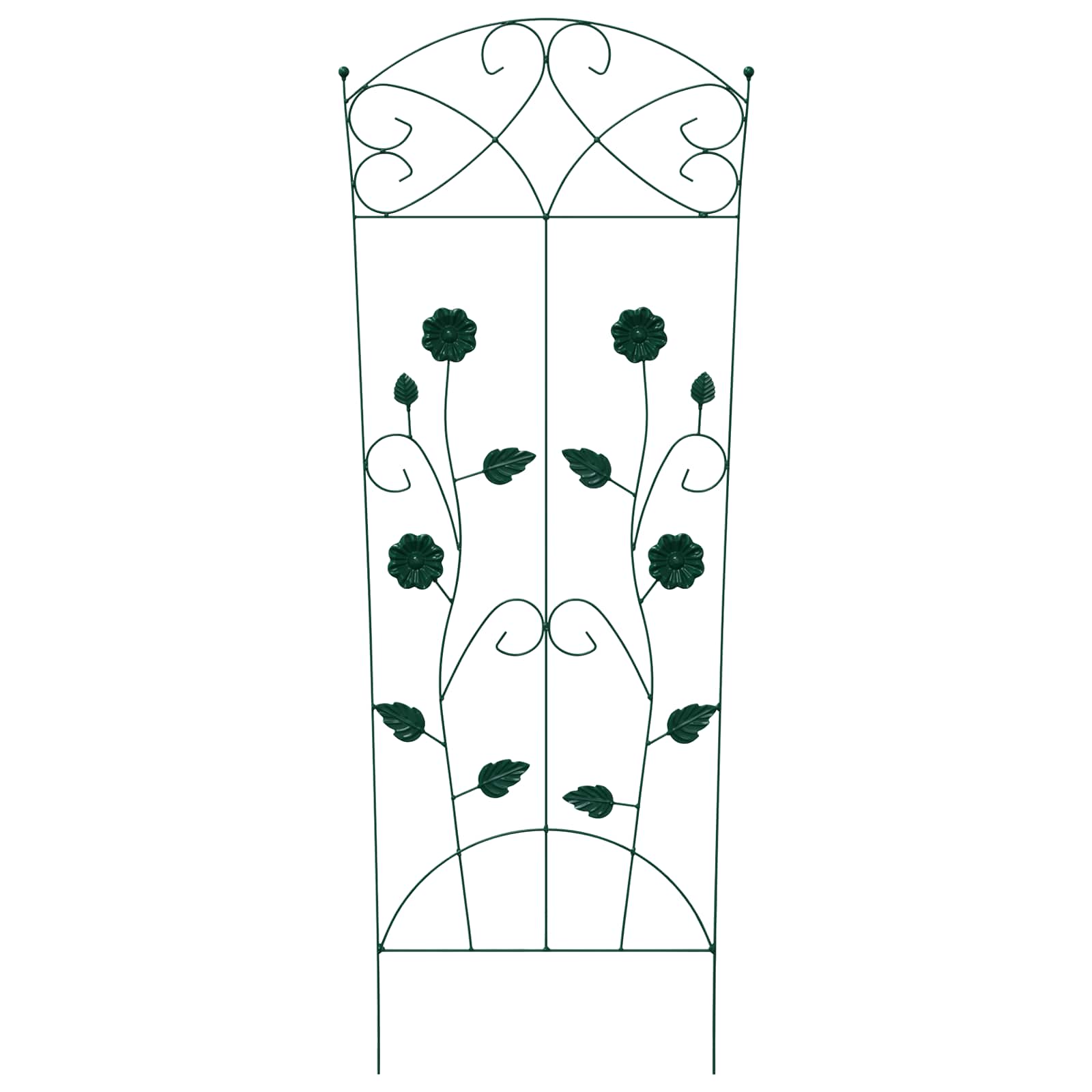 Vrtna Ograda 3 pcs Zelena 110,5 x 42,5 cm Čelik