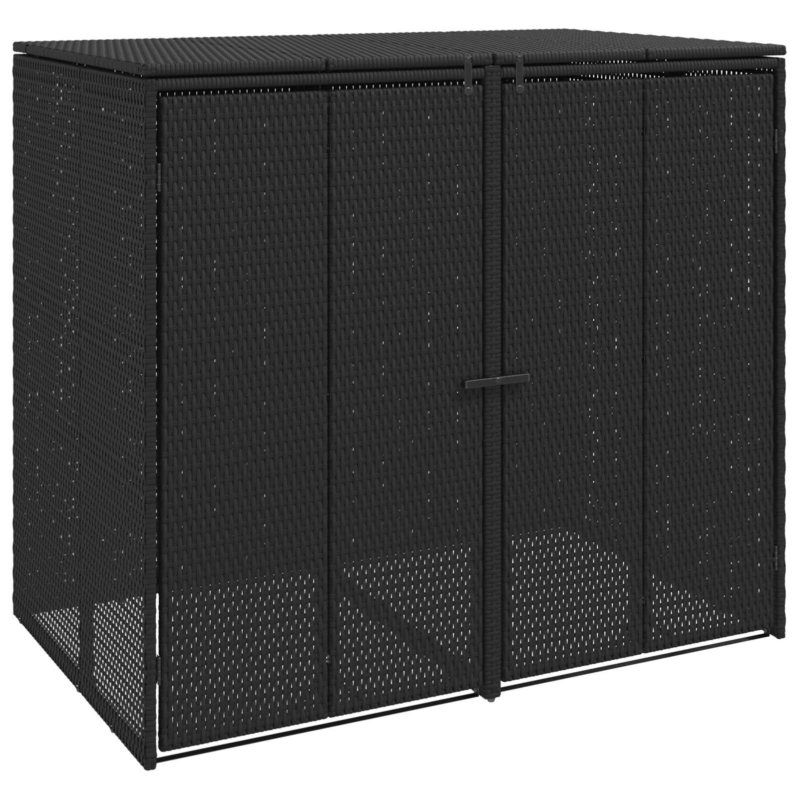 Kutija za smeće 2 pcs Crna 130 x 80 x 115 cm Polietilen