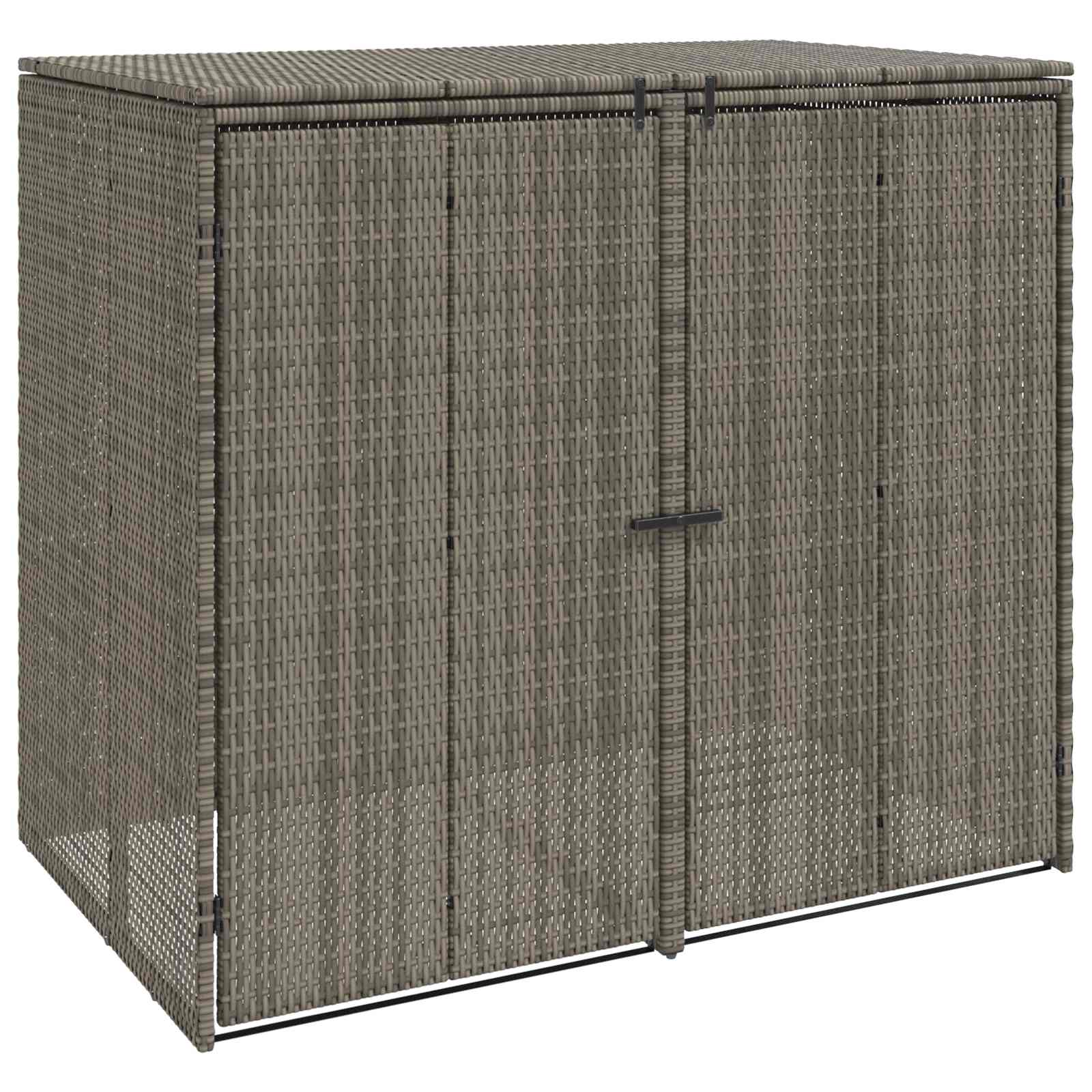 Kutija za smeće 2 pcs Siva 130 x 80 x 115 cm Polietilen