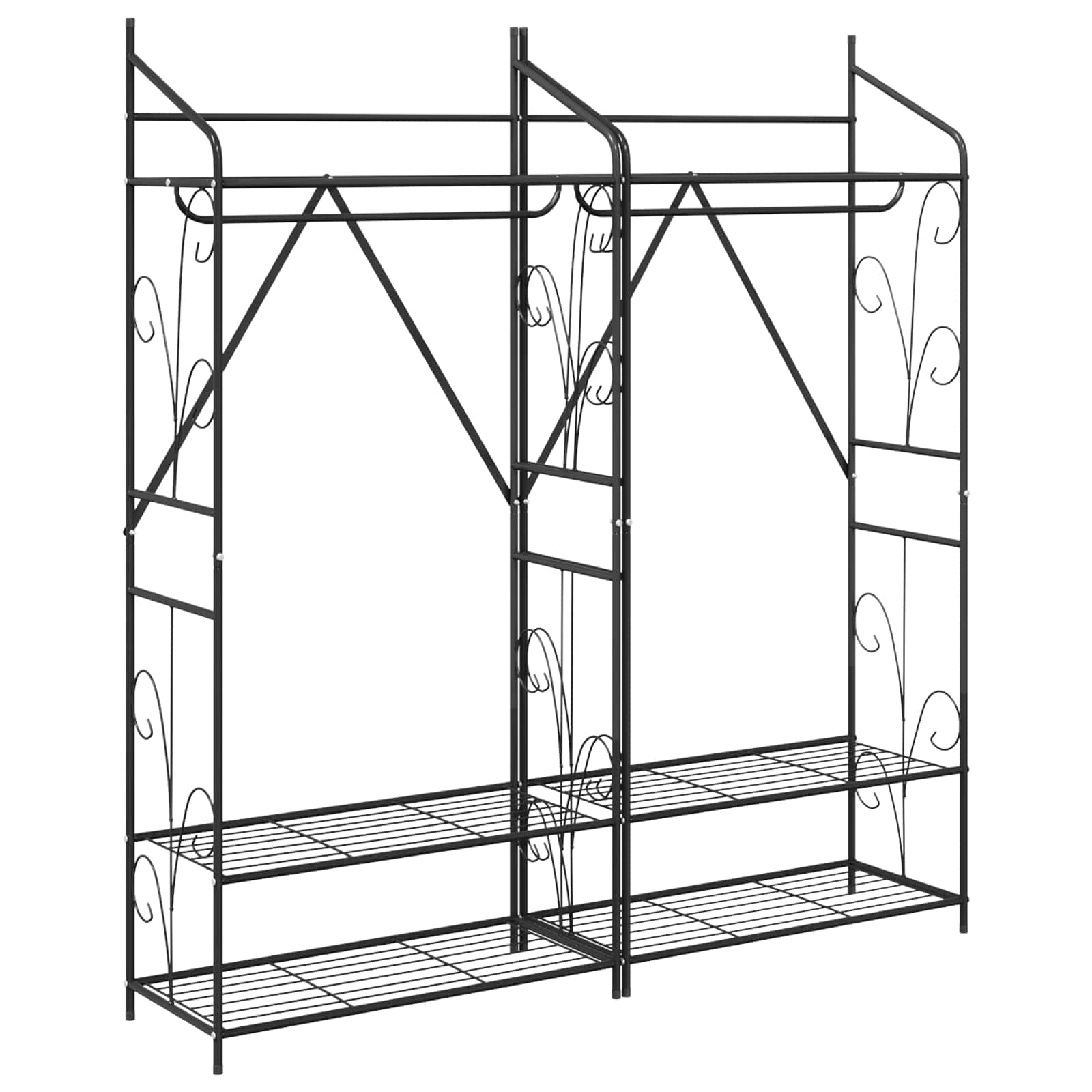Otvoreni ormar Jednobojno 2 pcs 78 x 36 x 158 cm