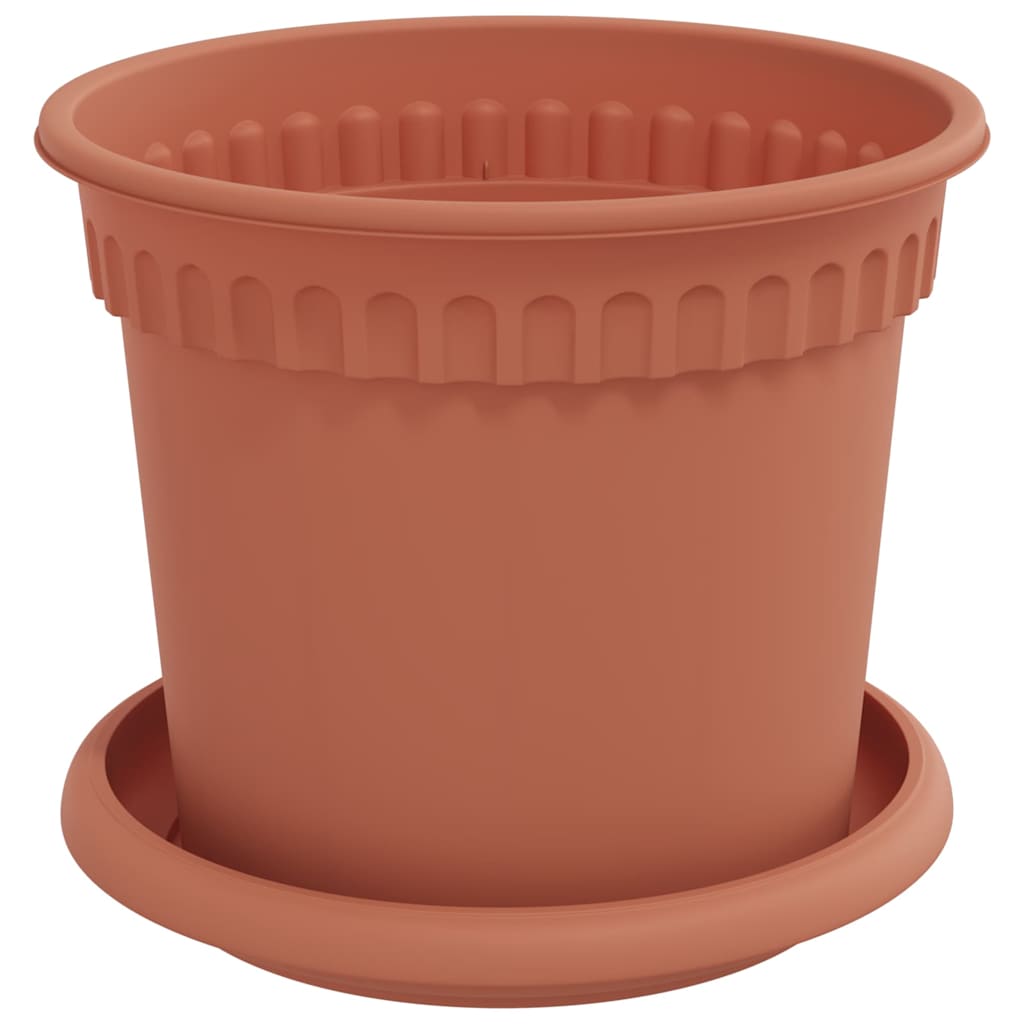 Saksije za biljke 6 pcs Crvena cigla Ø 15 x 12 cm Plastika