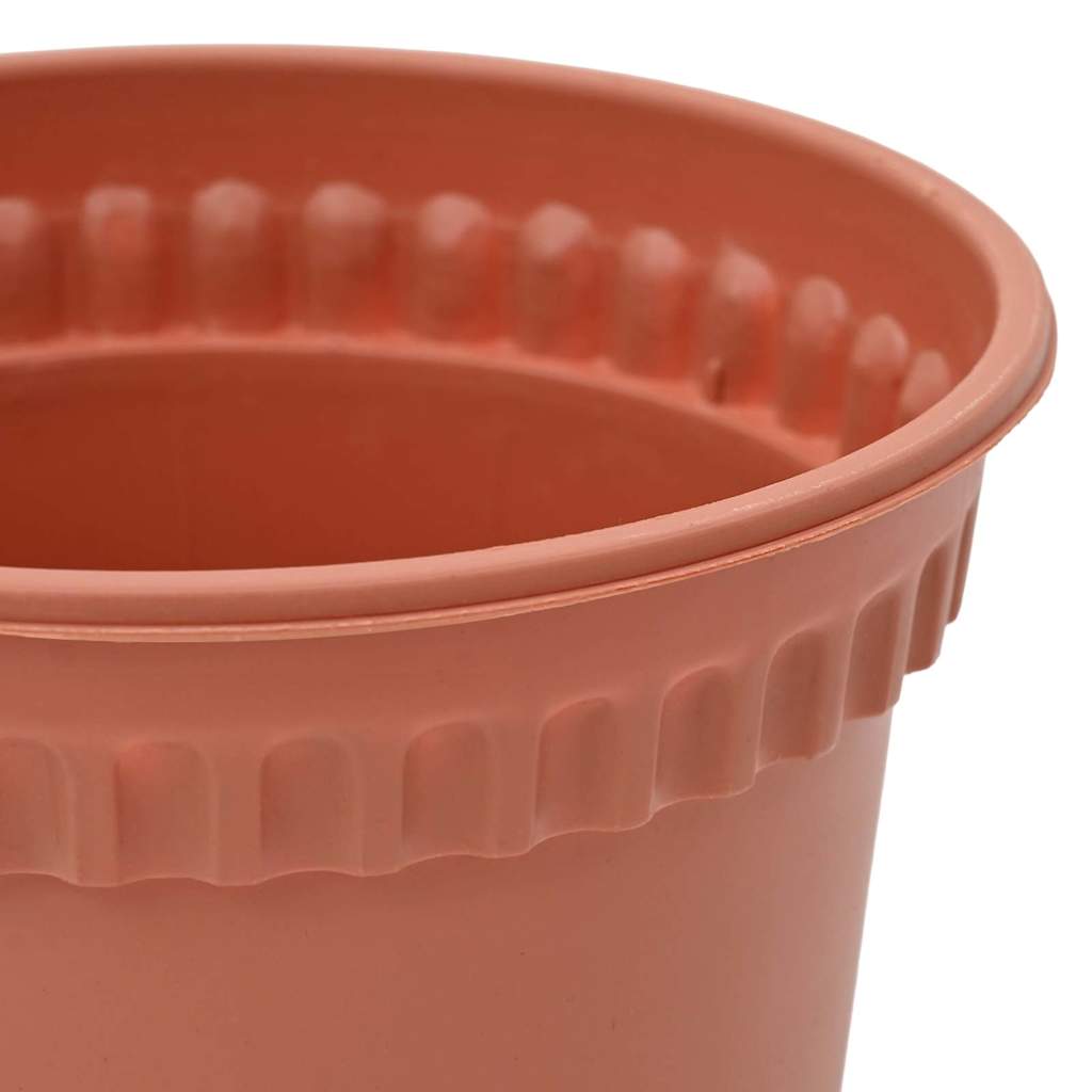 Saksije za biljke 6 pcs Crvena cigla Ø 17 x 14 cm Plastika