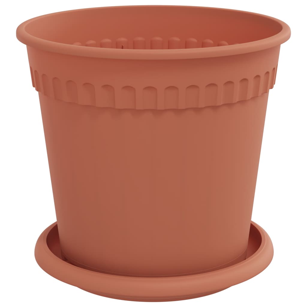 Saksije za biljke 6 pcs Crvena cigla Ø 17 x 14 cm Plastika