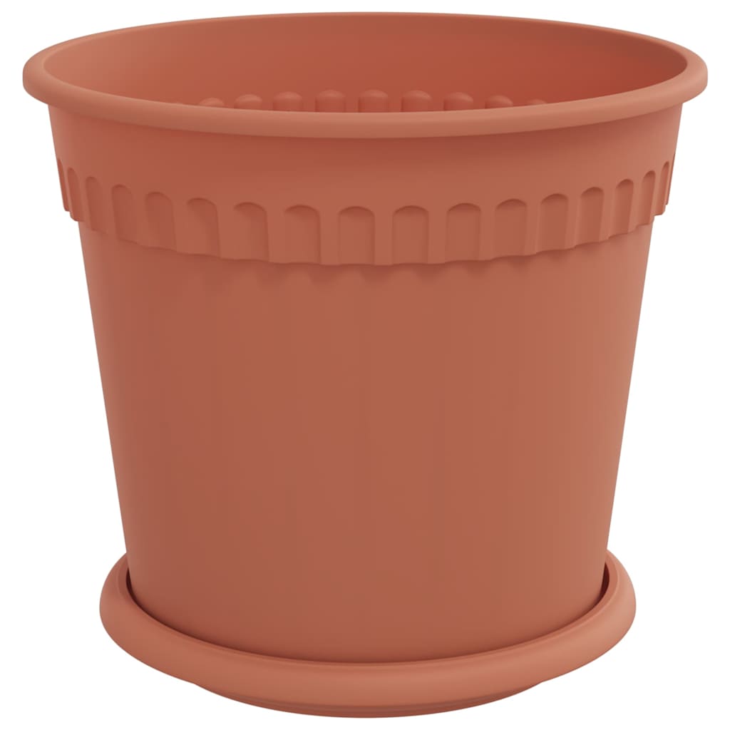 Saksije za biljke 6 pcs Crvena cigla Ø 19 x 16 cm Plastika