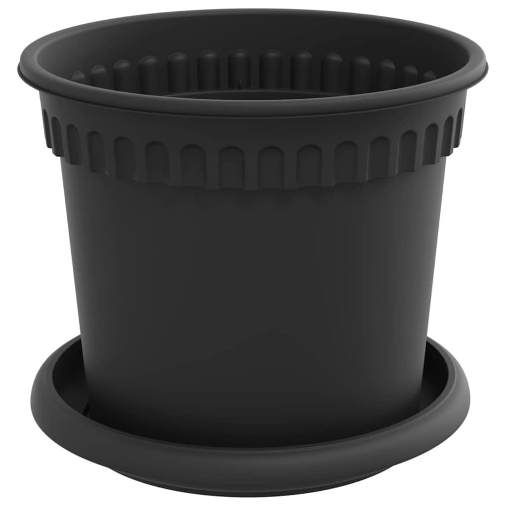Saksije za biljke 6 pcs Crna Ø 15 x 12 cm Plastika