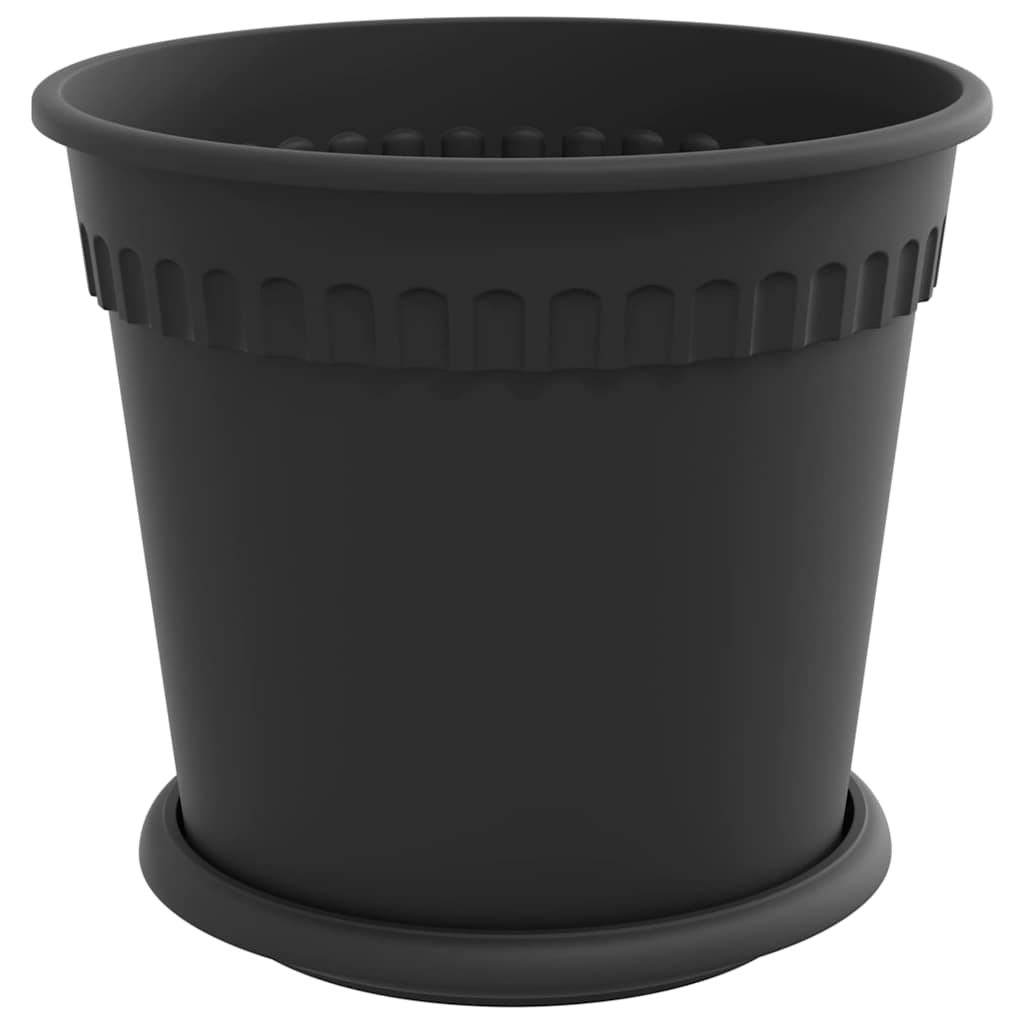Saksije za biljke 6 pcs Crna Ø 19 x 16 cm Plastika