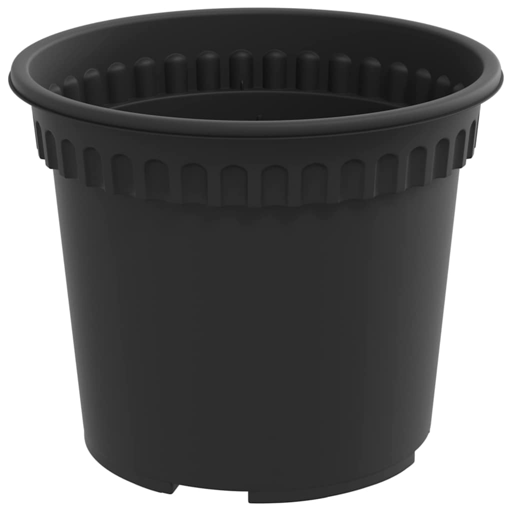 Saksije za biljke 24 pcs Crna Ø 12,5 x 10 cm Plastika