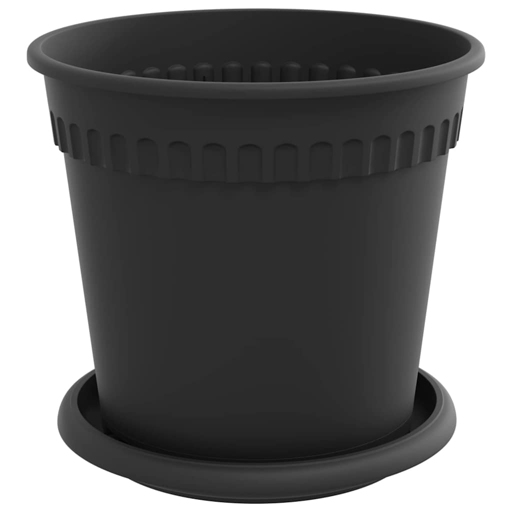 Saksije za biljke 24 pcs Crna Ø 17 x 14 cm Plastika
