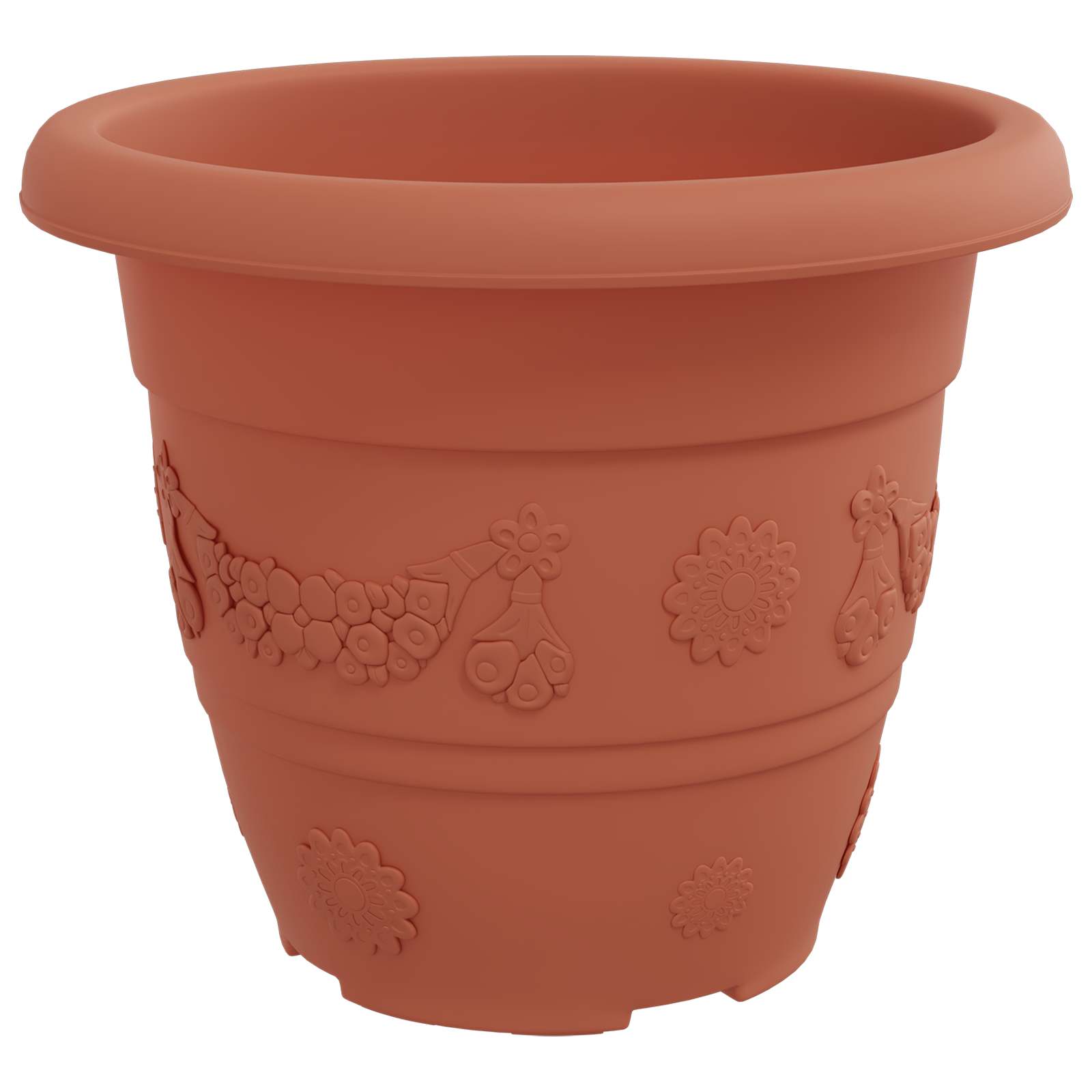 Saksije za biljke 6 pcs Crvena cigla Ø 22 x 18 cm Plastika