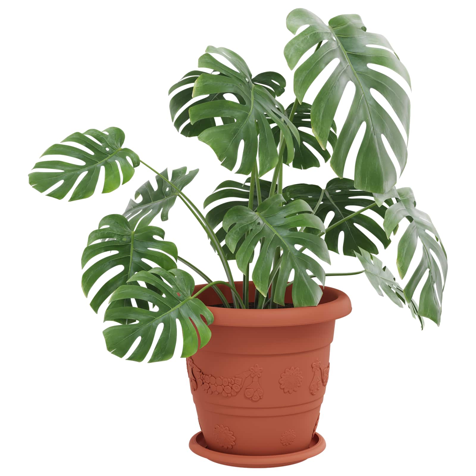 Saksije za biljke 6 pcs Crvena cigla Ø 26 x 21.5 cm Plastika