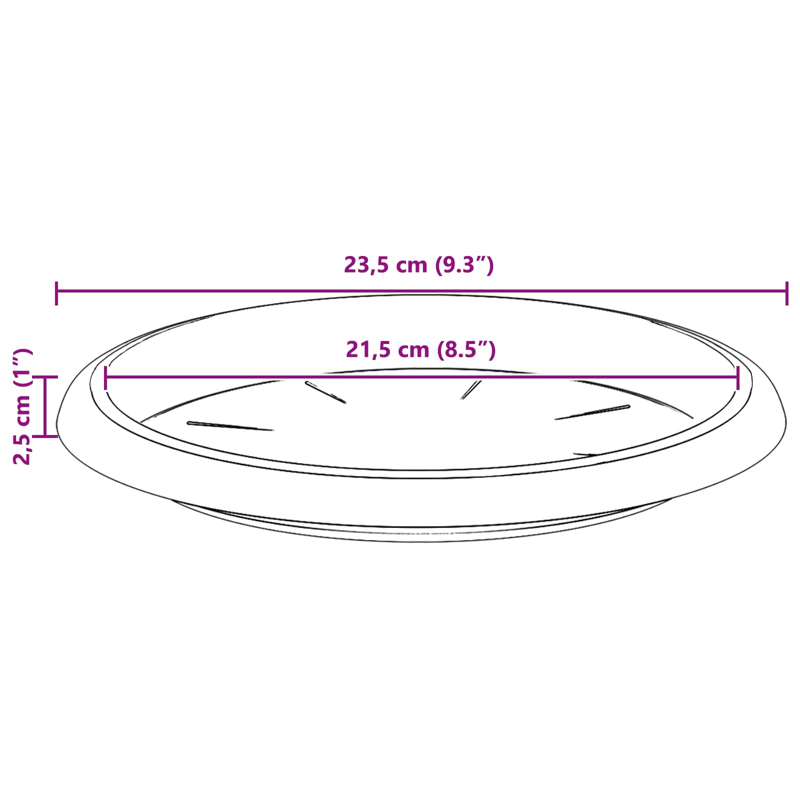 Saksije za biljke 6 pcs Crvena cigla Ø 34 x 28 cm Plastika