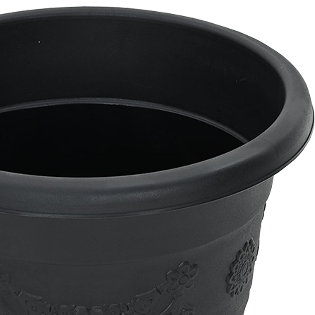 Saksije za biljke 6 pcs Crna Ø 26 x 21.5 cm Plastika
