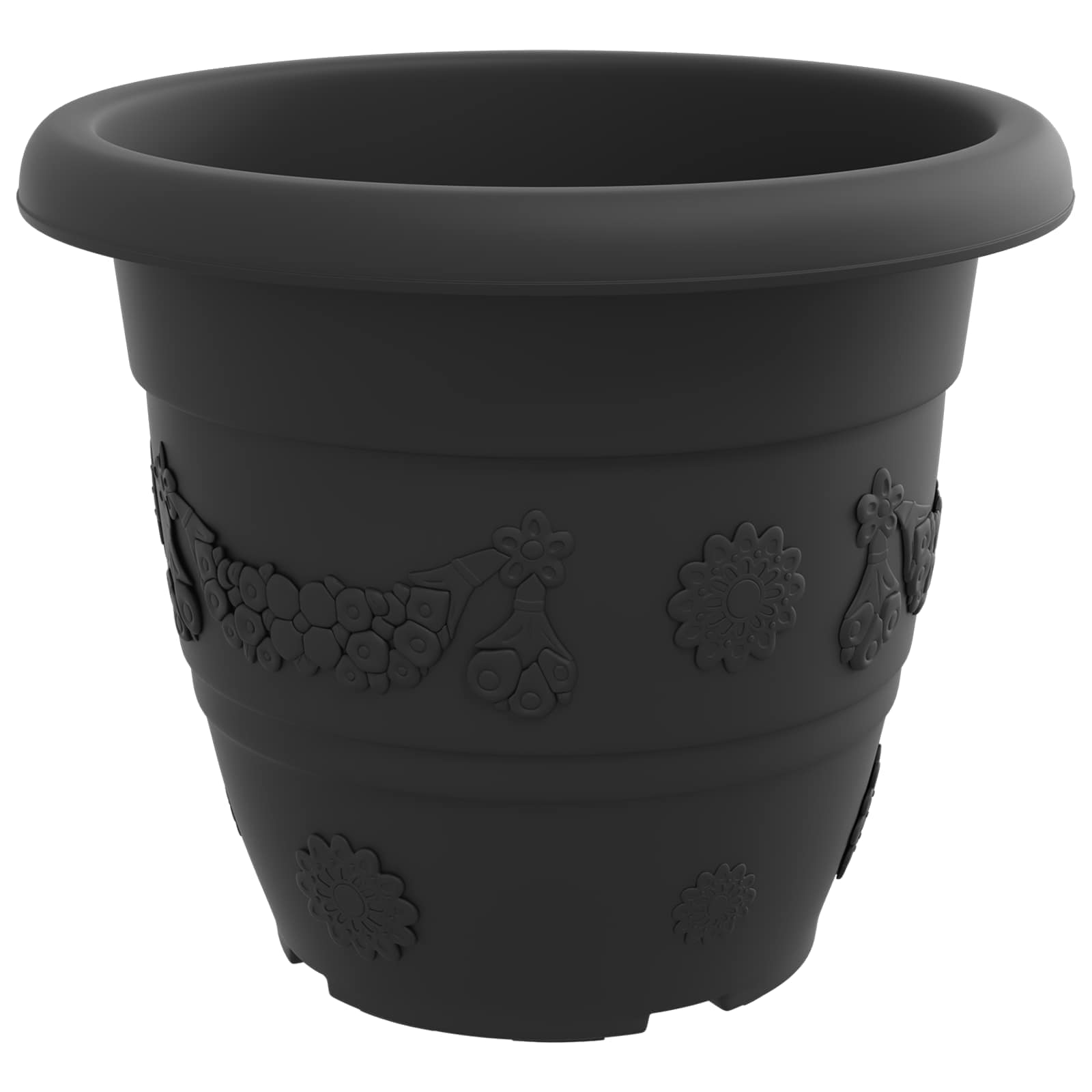 Saksije za biljke 24 pcs Crna Ø 39 x 32 cm Plastika